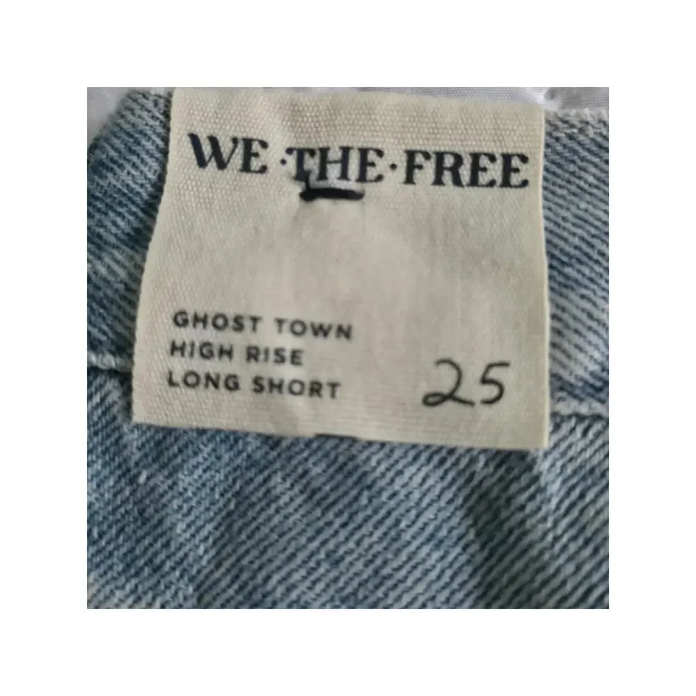 Free People We The Free Ghost Town Long Denim Shorts NWOT 25